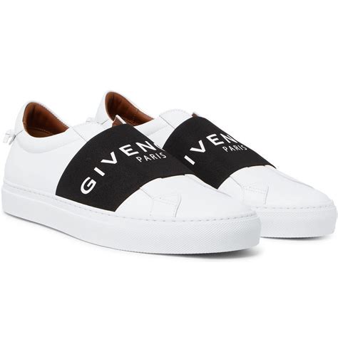 givenchy urban street logo-jacquard leather slip-on|Givenchy men's white sneakers.